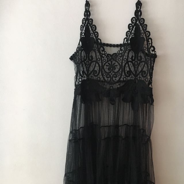 Zara inspired see through lace dress 