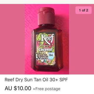 Reef Dry sun tan oil 30+ spf