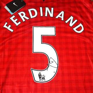 *SIGNED* BNWT Rio Ferdinand home 2012/13 short sleeve shirt
