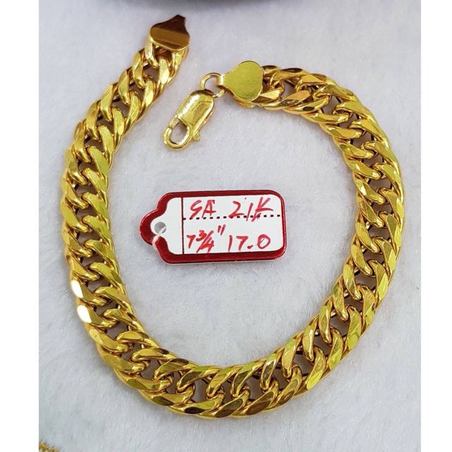 21k saudi gold mens bracelet