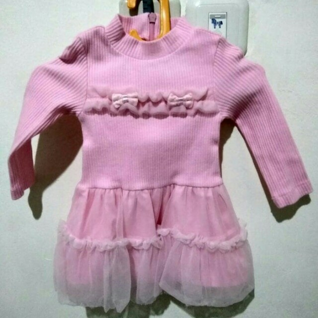  Atasan baju bayi Dress bayi lengan panjang gaun pesta 