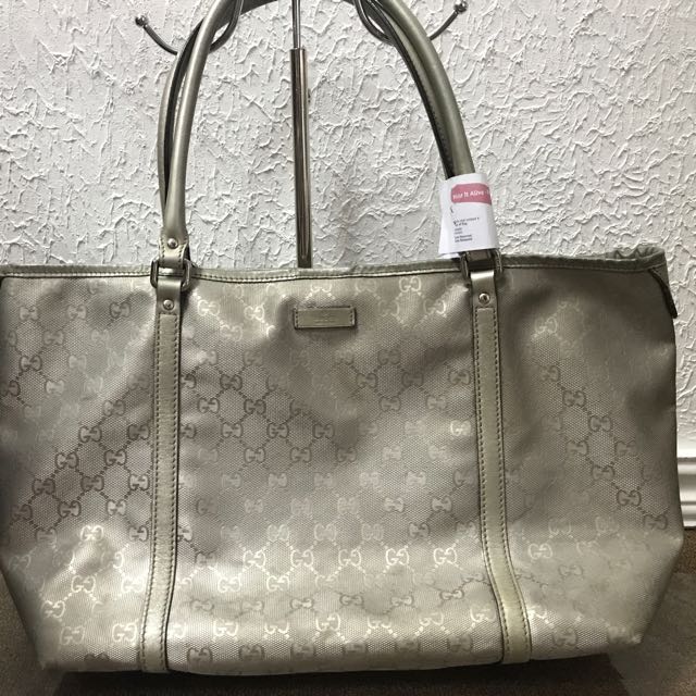 gucci metallic tote bag