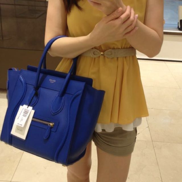 Celine mini hotsell luggage blue