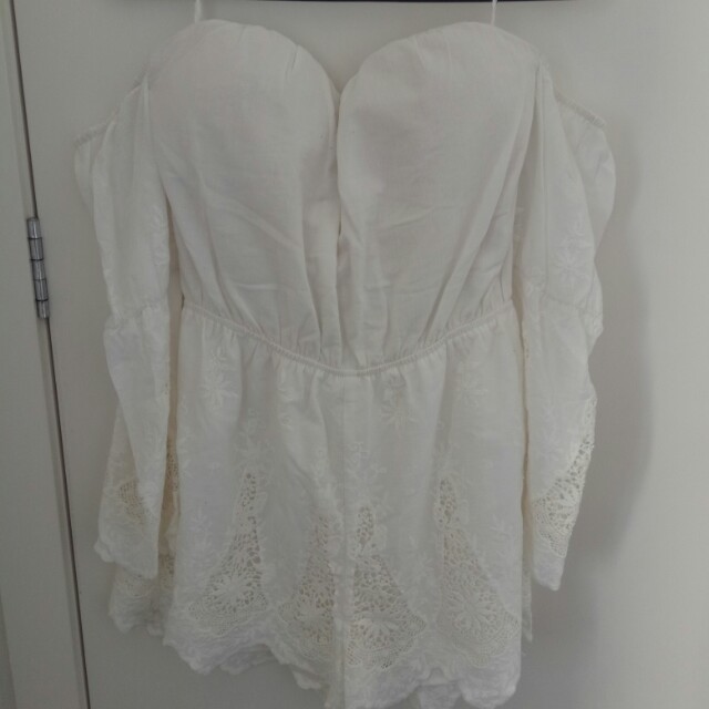 Dotti White Playsuit Au Size10 Women S Fashion Clothes On Carousell