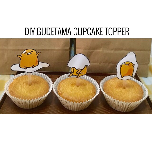 Wallpaper Gudetama Cupcake Topper Cake Topper Design Craft Handmade Free HD