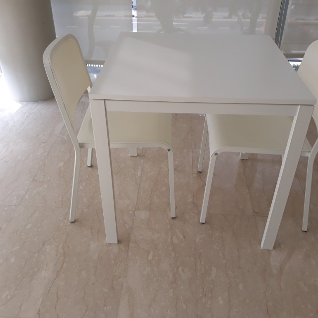 Ikea Melltorp Table With 2 Teodores Chairs Furniture Tables Chairs On Carousell