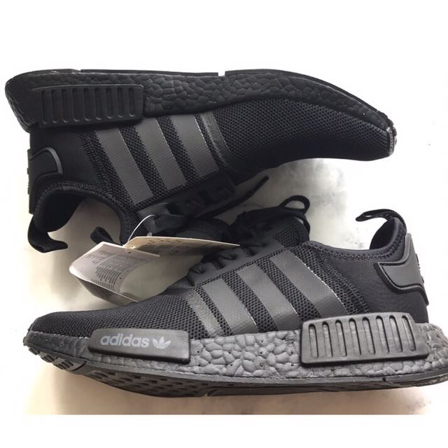 IN STOCK !!! 100% AUTHENTIC Adidas NMD R1 Triple Black (UK8/US 8.5), Men's  Fashion, Footwear on Carousell