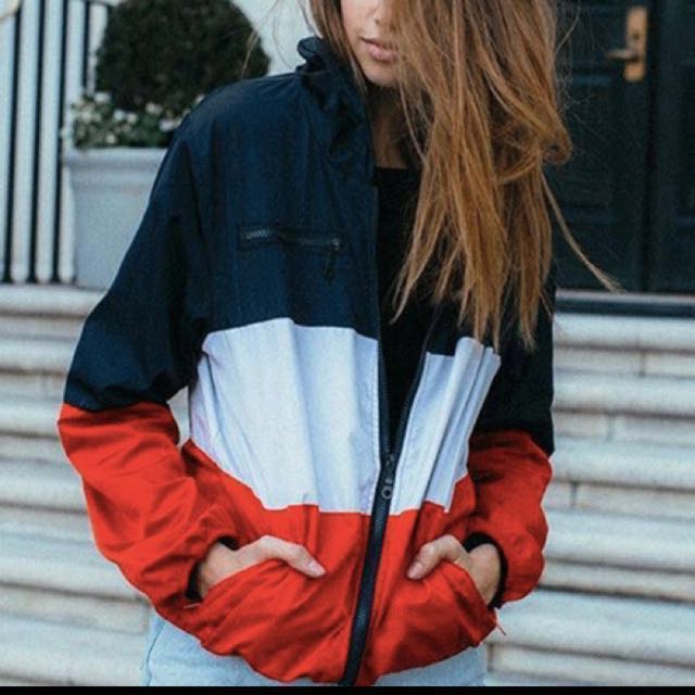 Brandy melville color block windbreaker best sale