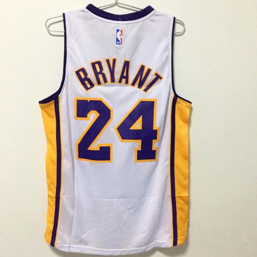 S) Los Angeles Lakers #24 Kobe Bryant Basketball NBA Jersey White