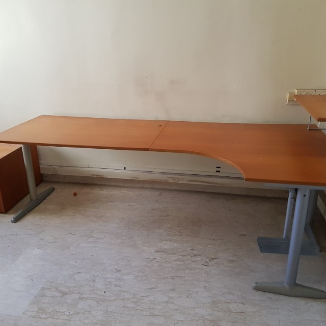 Sturdy Ikea Effectiv Workstation Table and Pedestal, Furniture & Home