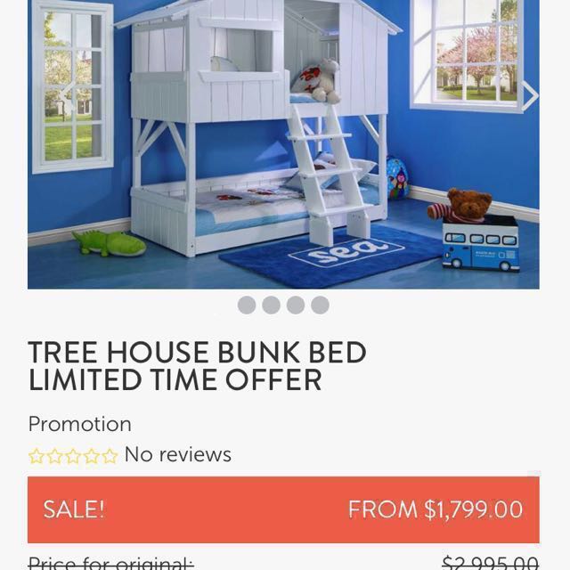 White Tree house bunk bed, Babies 