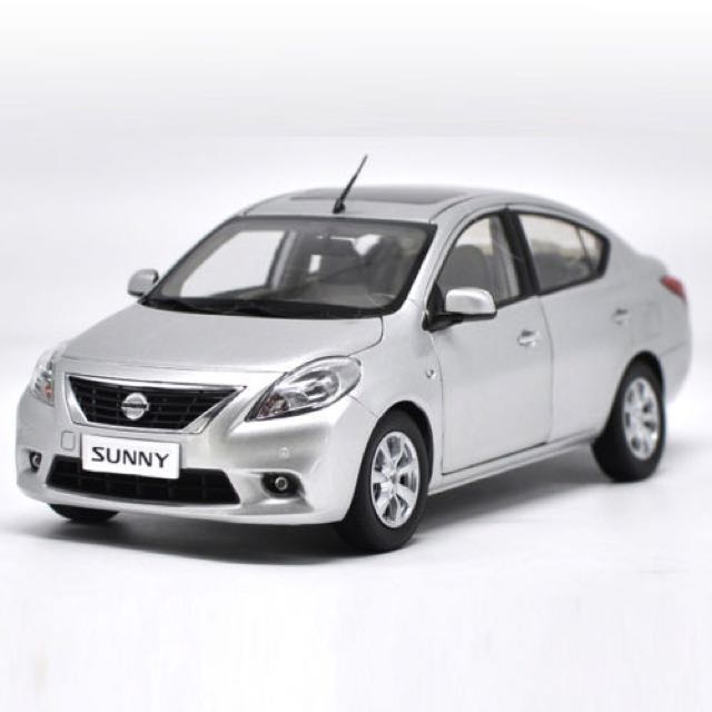 1 18 Nissan Sunny Almera Model Car Silver Toys Games