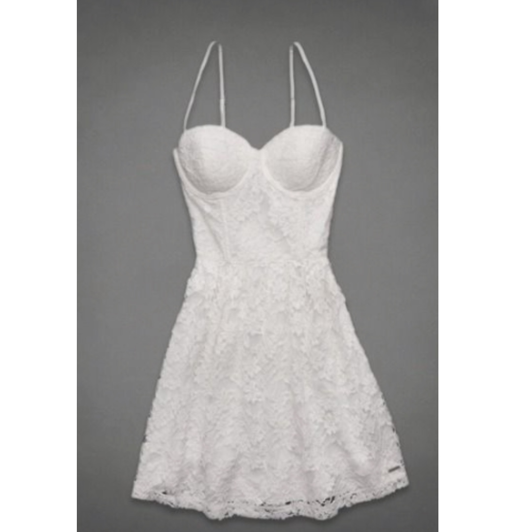 abercrombie and fitch white lace dress
