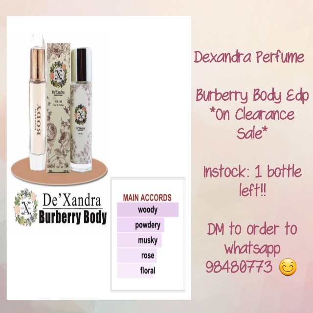 Clearance Sale Burberry Body Edp Dexandra Perfume Men s Fashion