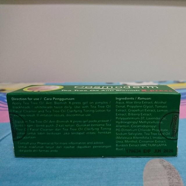 Cosmoderm Tea Tree Oil Anti Blemish X Press Health Beauty Bath Body On Carousell