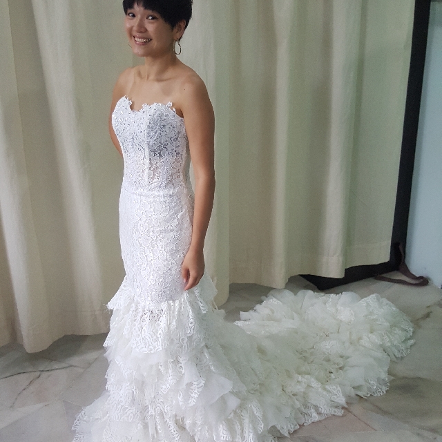 Custom made Wedding Gown, Women's Fashion, Dresses & Sets, Evening