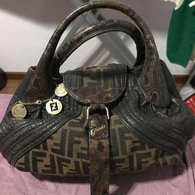 Fendi Zucca Turtle Spy bag