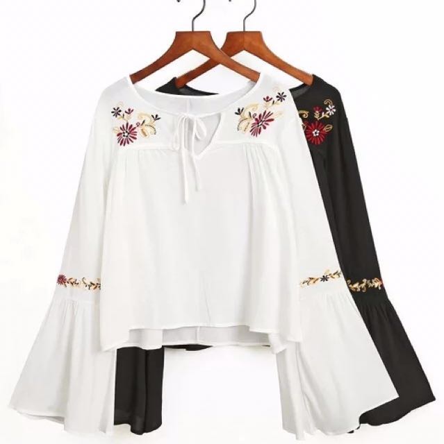 flowy long sleeve blouse
