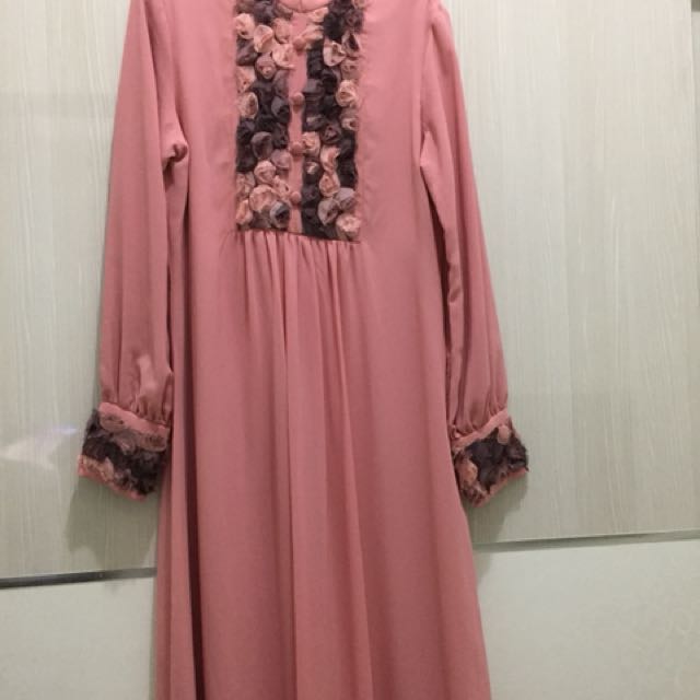 Gamis Warna Salem Cantik Fesyen Wanita Pakaian Wanita Di Carousell