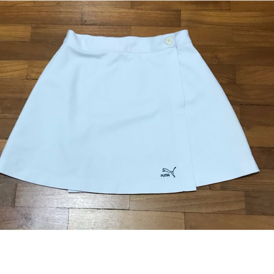 Genuine Puma White Tennis Skirt, Women 