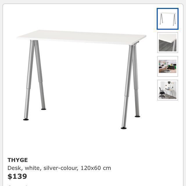 Ikea Thyge Desk Furniture Tables Chairs On Carousell