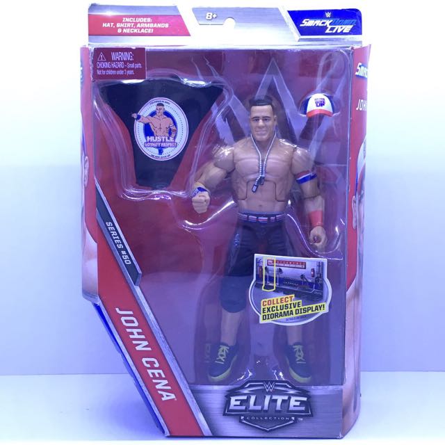 Elite Series 50 John Cena Action Figure Hat, Shirt, Armbands & Necklace 