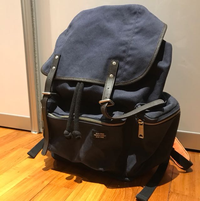 Jack spade leather store backpack