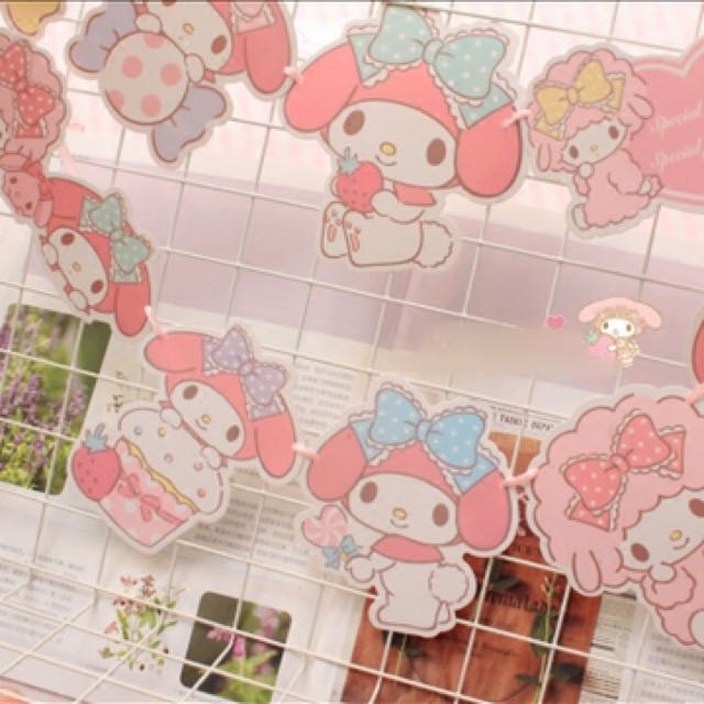 My Melody Banner Garland Party Bunting Decoration Sanrio Happy