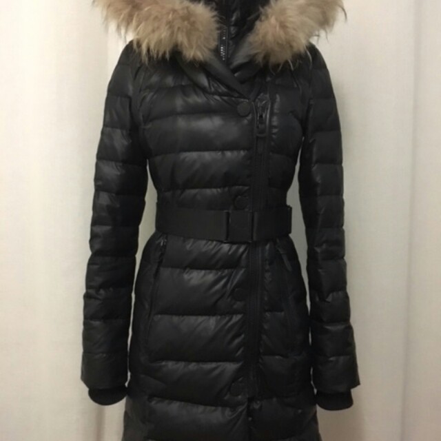 Rudsak Rud Joannie Belted Puffer Winter Coat Parka Jacket Black