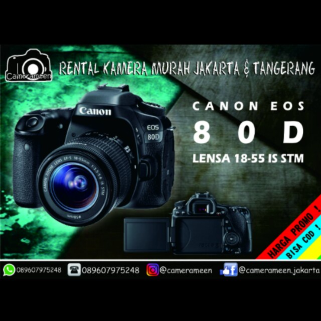 sewa kamera canon 80d canon 60d murah jakarta tangerang