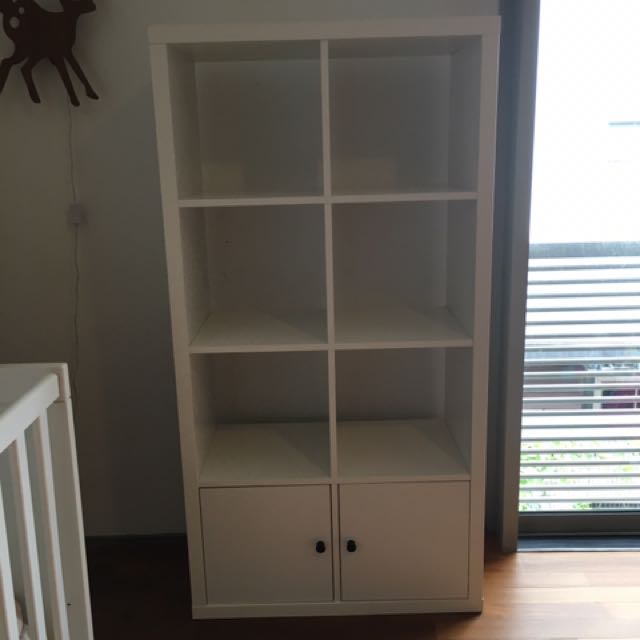 Shelving Unit Ikea Kallax With 2 Doors Furniture Shelves
