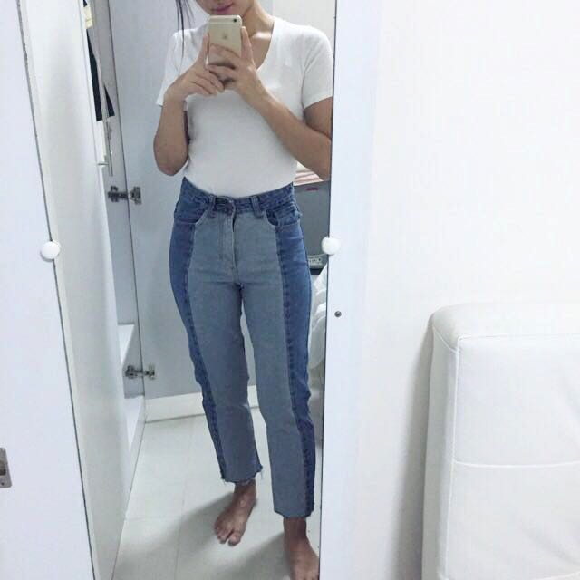 two colour jeans pants