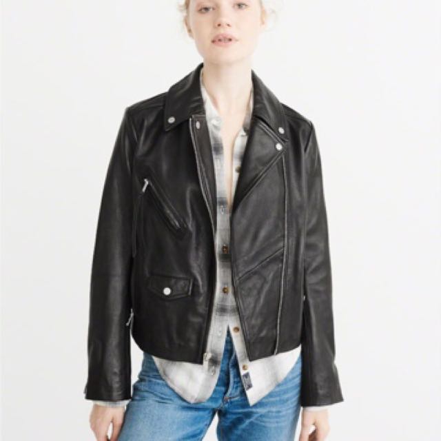 abercrombie faux leather jacket