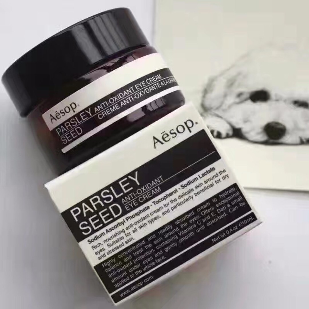 AESOP Parsley Seed Anti-Oxidant Eye Cream 香芹籽抗氧化眼霜10ml, 美容＆化妝品, 皮膚護理, 面部-  面部護理- Carousell