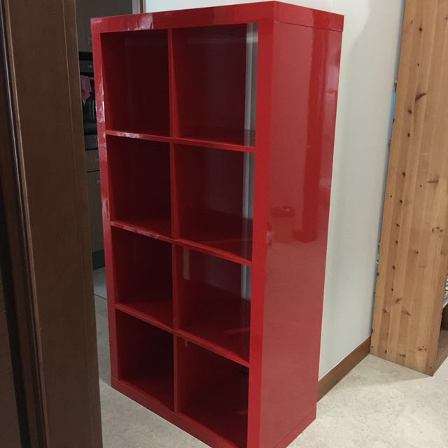 Fun Fire Engine Red Ikea Shelf Like Kallax Model Furniture Photo