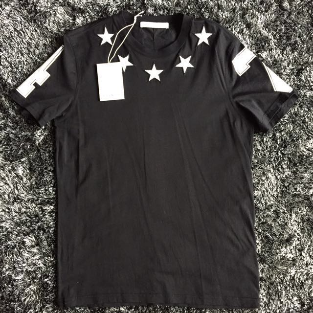 Givenchy embroidered stars T shirt Men s Fashion Tops Sets