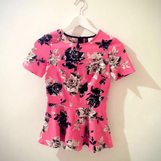 h&m peplum blouse