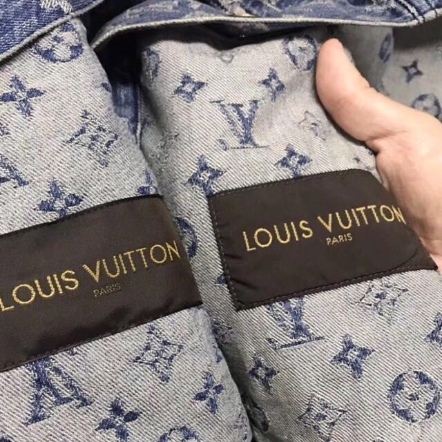 Louis Vuitton x Supreme 2017 Jacquard Denim Chore Denim Jacket
