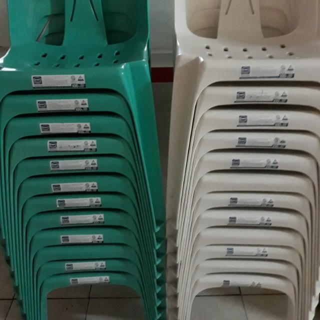 Monoblock Uratex Chair 12 pcs white and 12 pcs green Babies
