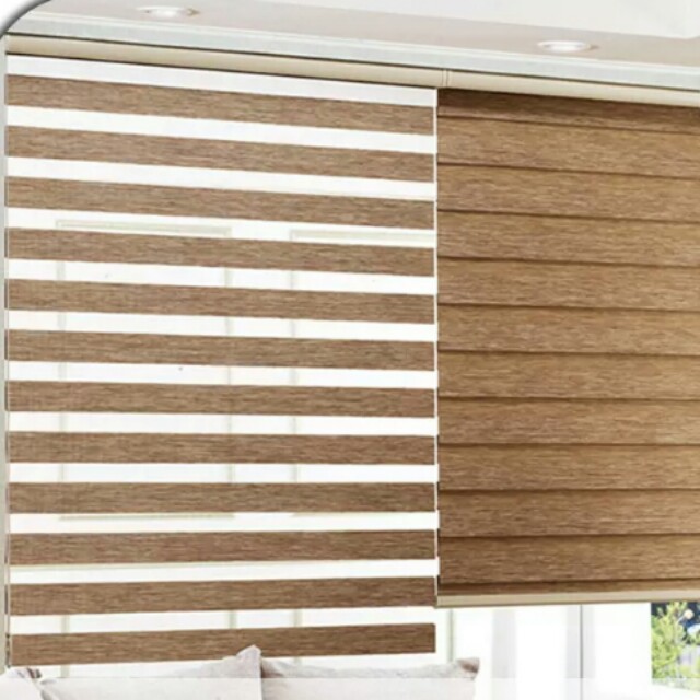 New Combi Blinds From Korea Wooden Style Furniture Home Decor On Carousell