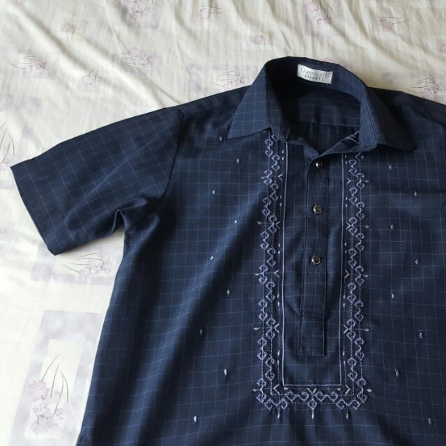 Office barong, Men's Fashion, Tops & Sets, Formal Shirts on Carousell