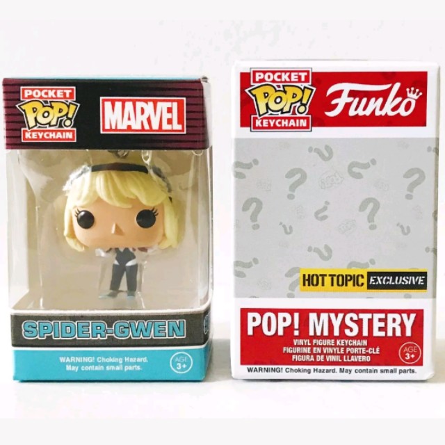 spider gwen funko pop keychain
