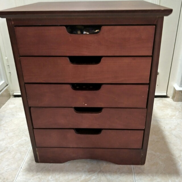 Side Table With 3 Drawers Game Board And 2 Drawers Storage Furniture Tables Chairs On Carousell