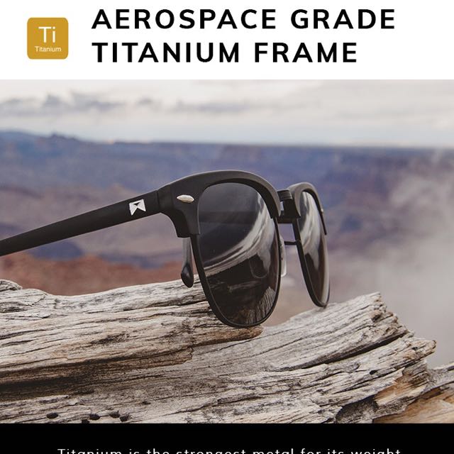 The Empire Aerospace Grade Titanium Clubmaster Sunglasses