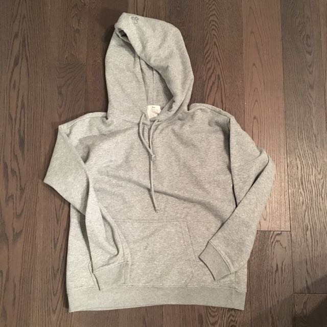 Plain grey oversized hoodie clearance
