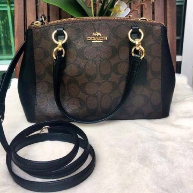 Coach mini christie sales carryall in signature