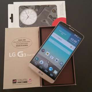 98% LG g3 d858hk 32gb rom, two SIM card, full set wait case.