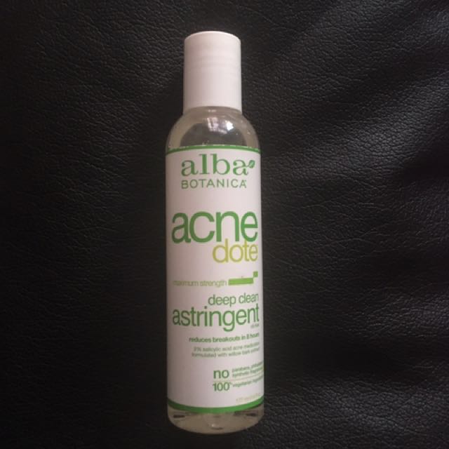 Alba Botanica Acne Dote Toner (Category: Face Care) located in Quezon City. Submitted by chicpreppy (Listing ID 136046552, Image 1). Description: Bought this for 399php.. selling it for only 150php :) Read some reviews: https://www.glossypolish.com/alba-botanica-acne-dote-deep-clean-astringent-review/.