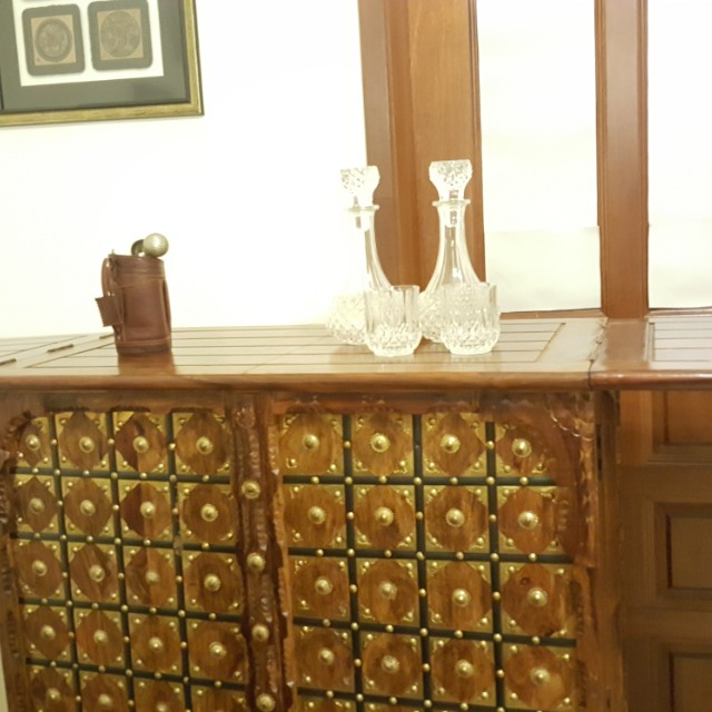 Beautiful Teak Liquor Cabinet Furniture Home Decor Antiques On Carousell