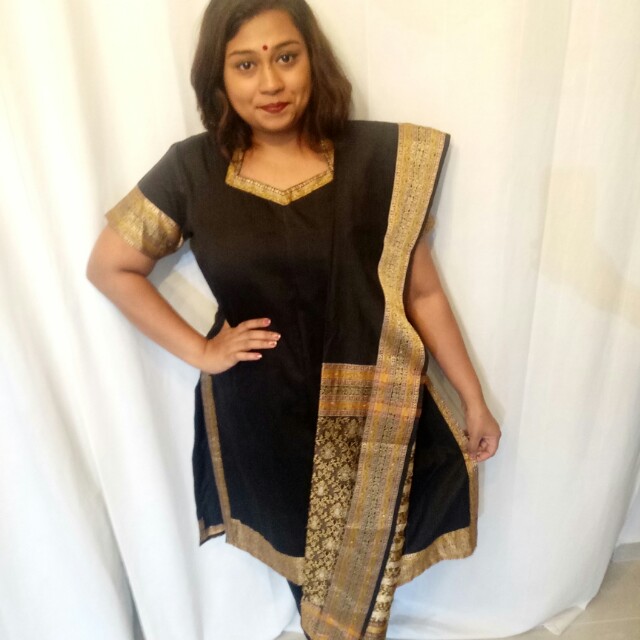 Punjabi suit shop black and golden
